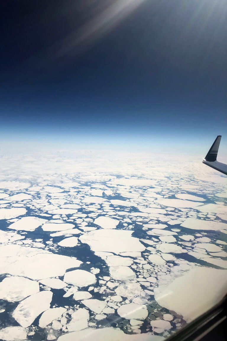 Flying over Antarctica